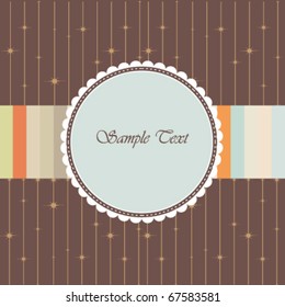 Template frame design for greeting card
