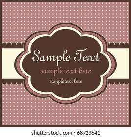 Template frame design for greeting card