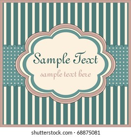 Template frame design for greeting card