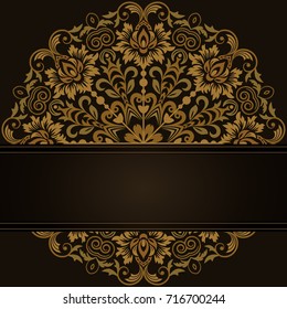 Template frame design for greeting card, vector Illustration