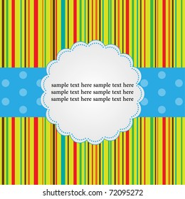 Template frame design for greeting card