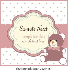 Template frame design for greeting card