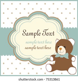 Template frame design for greeting card