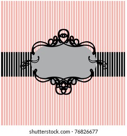 Template frame design for greeting card