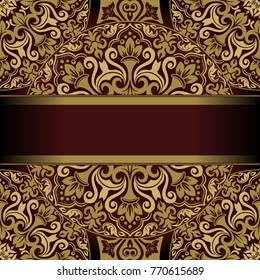 Template frame design for greeting card, vector Illustration