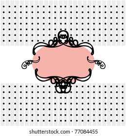 Template frame design for greeting card
