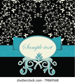 Template frame design for greeting card