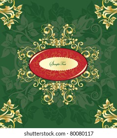 Template frame design for greeting card or invitation