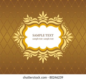 Template frame design for greeting card