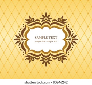 Template frame design for greeting card