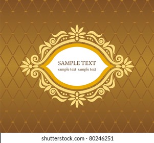 Template frame design for greeting card