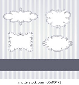Template frame design for greeting card