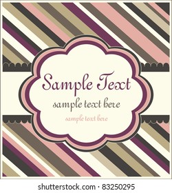 Template frame design for greeting card
