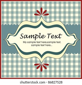 Template frame design for greeting card