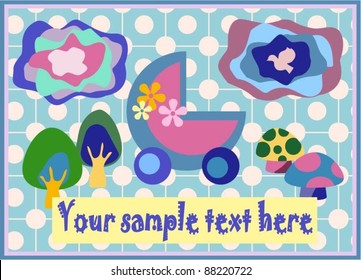 Template frame design for greeting card