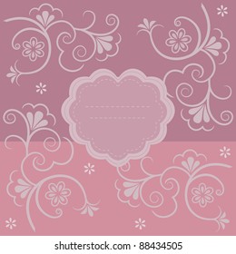 Template frame design for greeting card, vector Illustration