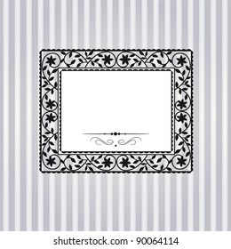 Template frame design for greeting card