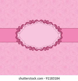 Template frame design for greeting card . Seamless background.