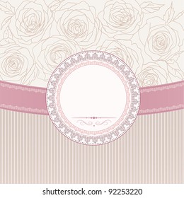 Template frame design for greeting  card