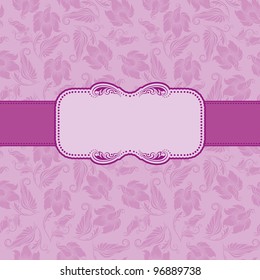 Template frame design for greeting card . Seamless background.