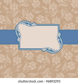 Template frame design for greeting card . Seamless background.