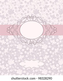 Template frame design for greeting card