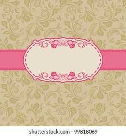 Template frame design for greeting card . Seamless background.