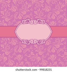 Template frame design for greeting card . Seamless background.