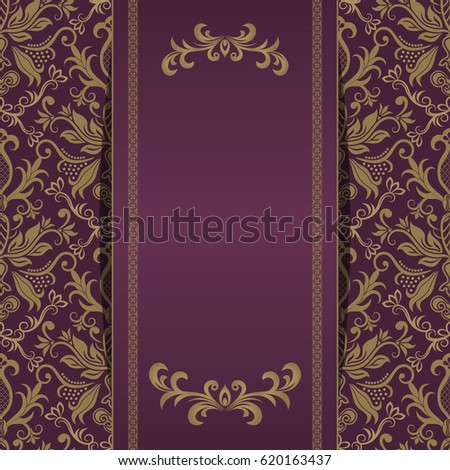Template frame design for greeting card, vector Illustration