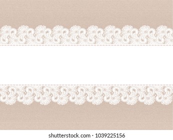 Template frame design for greeting lace card 