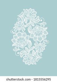 Template frame  design for invitation lace card. 