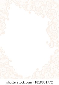 Template frame  design for lace invitation card.