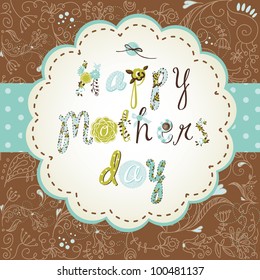 Template frame design for a Mother's Day card