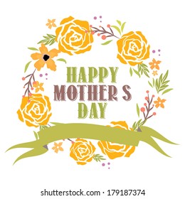 Template frame design for a Mother's Day card
