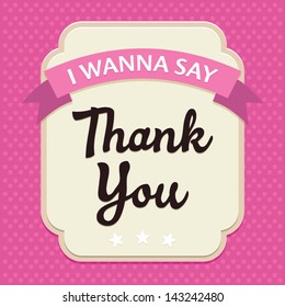 Template frame design for Thank YOU card, vector illustration