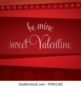Template frame design for Valentine card, vector background illustration