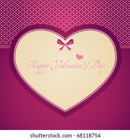 Template frame design for Valentine's card