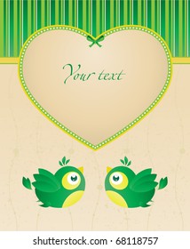 Template frame design for Valentine's card