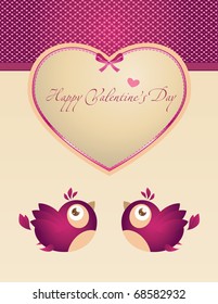 Template frame design for Valentine's card