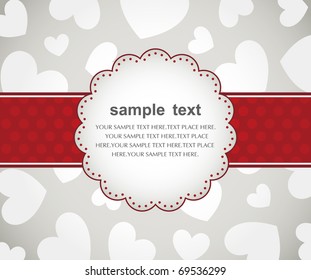 Template frame design for valentine's  day card