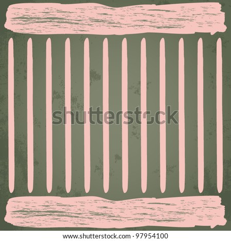 Template frame design for various purposes, painted grudge style, vector background illustration