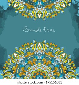 Template frame design. Vector vintage invitation card