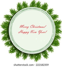 Template frame design for xmas card 