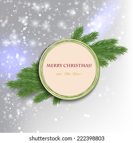 Template frame design for xmas card