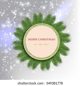 Template frame design for xmas card.