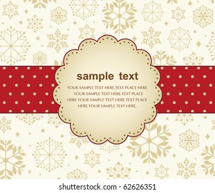 Template frame design for xmas card