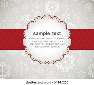 Template frame design for xmas card