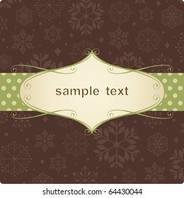 Template frame design for xmas card