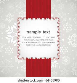 Template frame design for xmas card