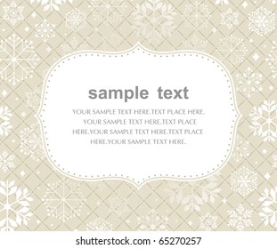 Template frame design for xmas card